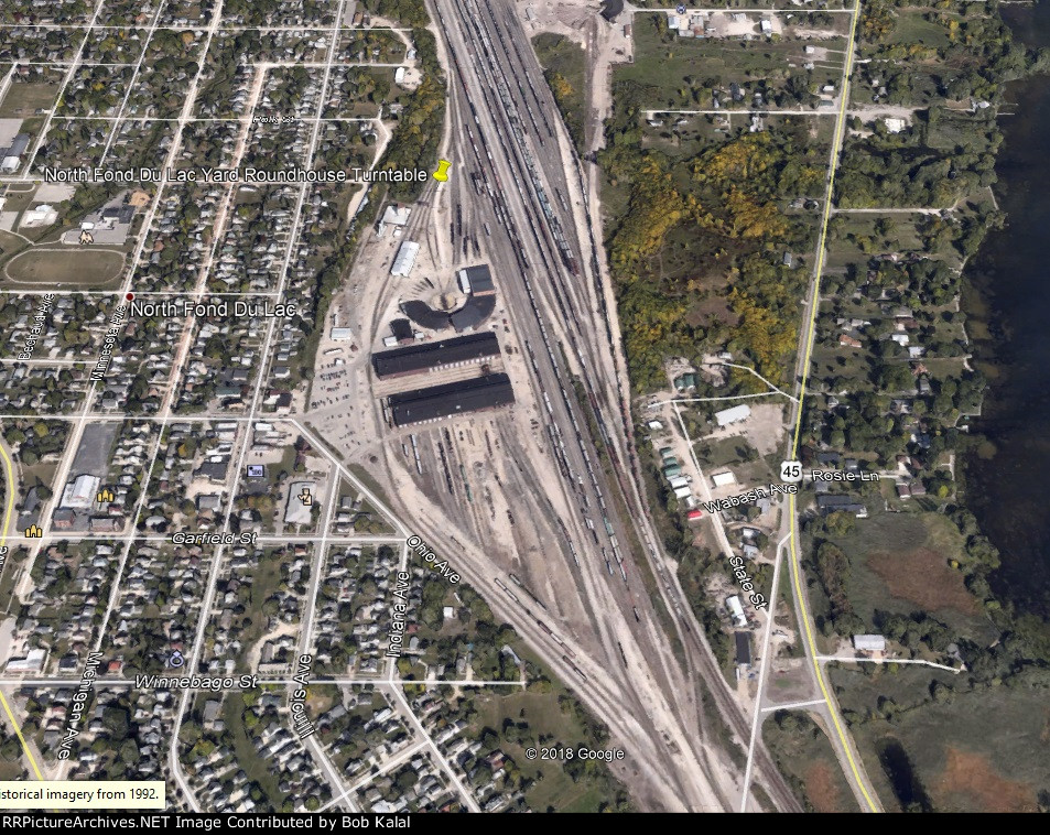 North Fond Du Lac Yard, Engine & Car Shops, Transfer Table Aerial